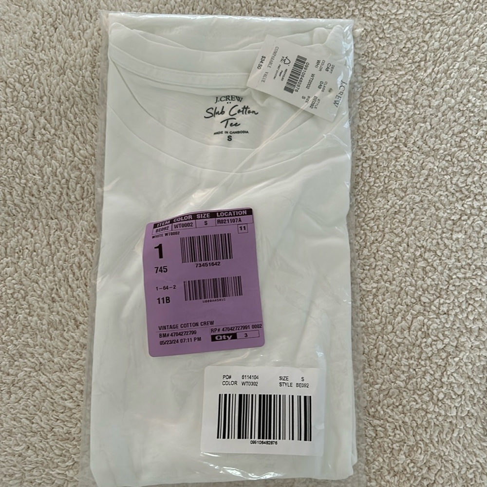 J.Crew slub cotton T-shirt, size small